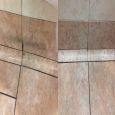 Powerwashing Sidewalks & Bathrooms in Stratford, CT - before & after