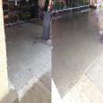 Powerwashing Sidewalks & Bathrooms in Stratford, CT - before & after