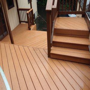 deck power wash at main st, trumbull